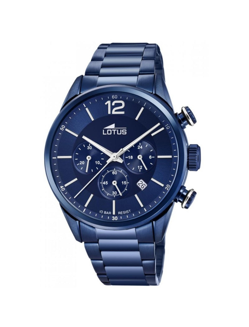 MONTRE HOMME LOTUS CHRONO AVEC CADRAN BLEU