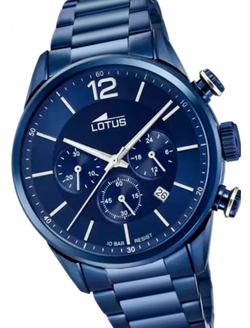 MONTRE HOMME LOTUS CHRONO AVEC CADRAN BLEU