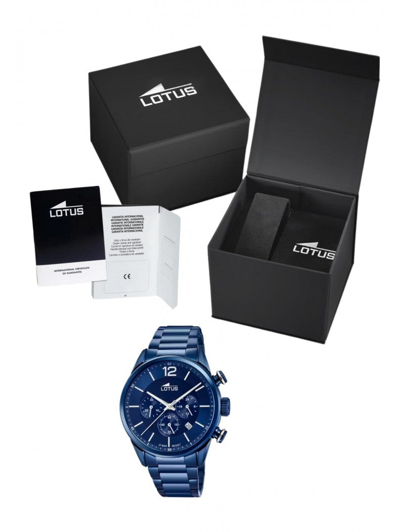 MONTRE HOMME LOTUS CHRONO AVEC CADRAN BLEU