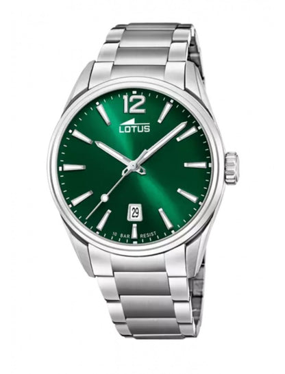 MONTRE LOTUS MINIMALISTE POUR HOMMES AVEC CADRAN VERT