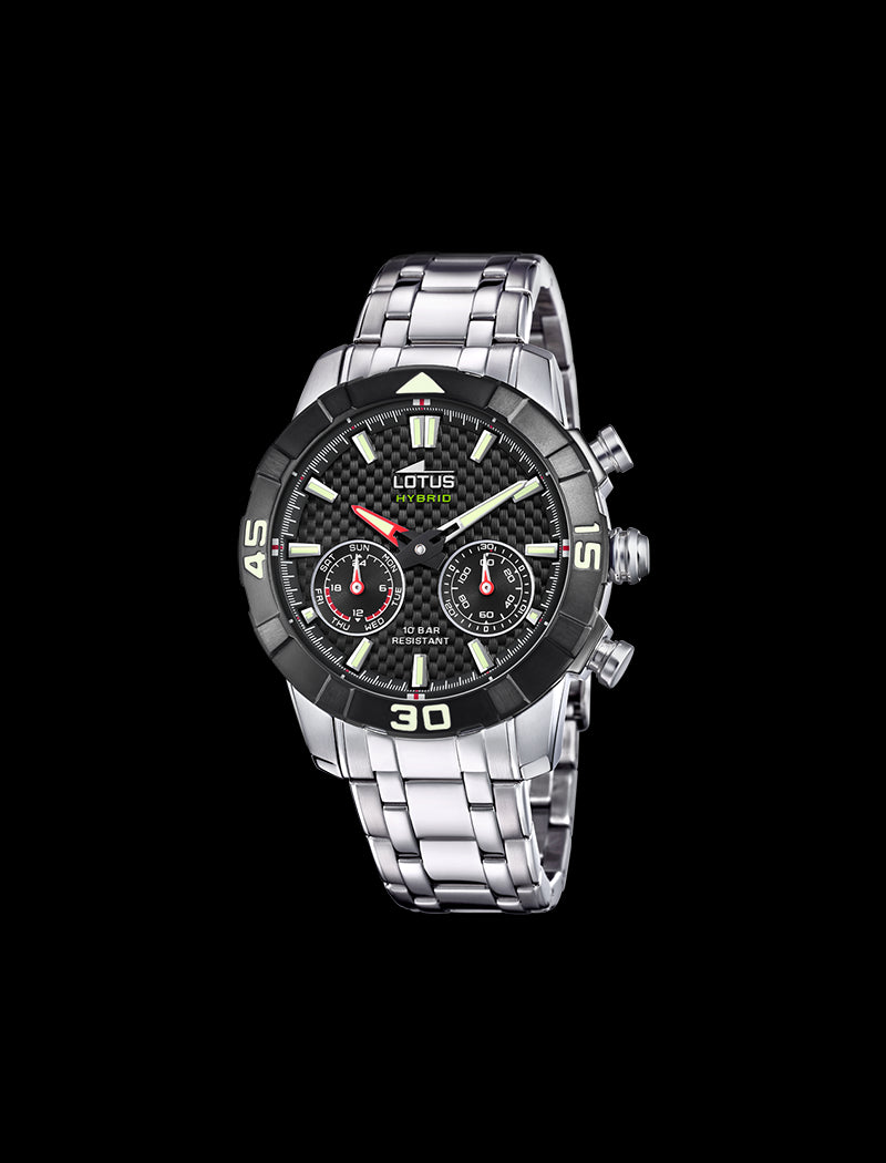 MONTRE HOMME CONNECTÉE LOTUS AVEC CADRAN NOIR