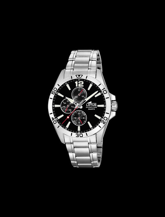 MONTRE HOMME MULTIFONCTION LOTUS AVEC CADRAN NOIR