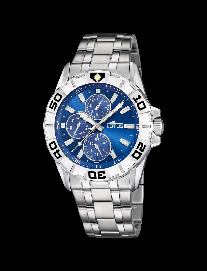 MONTRE BLEU BRACELET EN ACIER INOXYDABLE HOMME