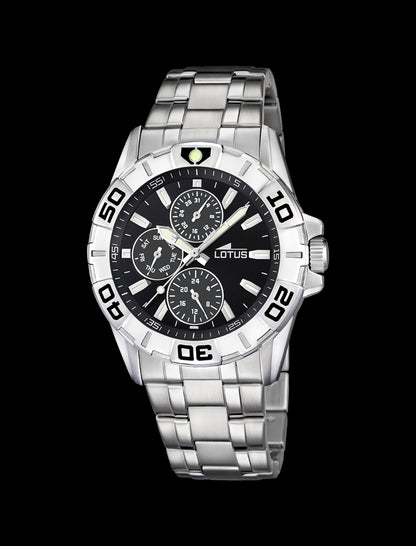 MONTRE NOIR BRACELET EN ACIER INOXYDABLE HOMME