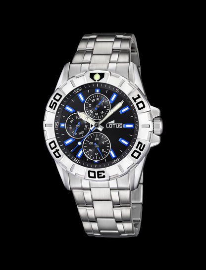 MONTRE NOIR BRACELET EN ACIER INOXYDABLE HOMME
