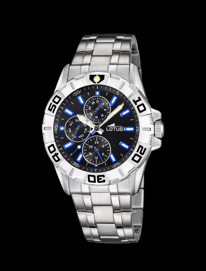 MONTRE NOIR BRACELET EN ACIER INOXYDABLE HOMME