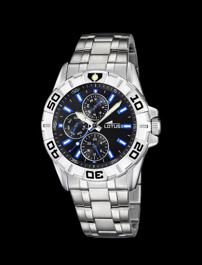 MONTRE NOIR BRACELET EN ACIER INOXYDABLE HOMME