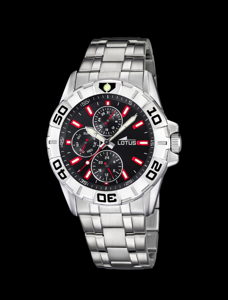 MONTRE NOIR BRACELET EN ACIER INOXYDABLE HOMME