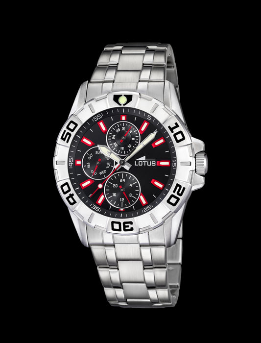MONTRE NOIR BRACELET EN ACIER INOXYDABLE HOMME