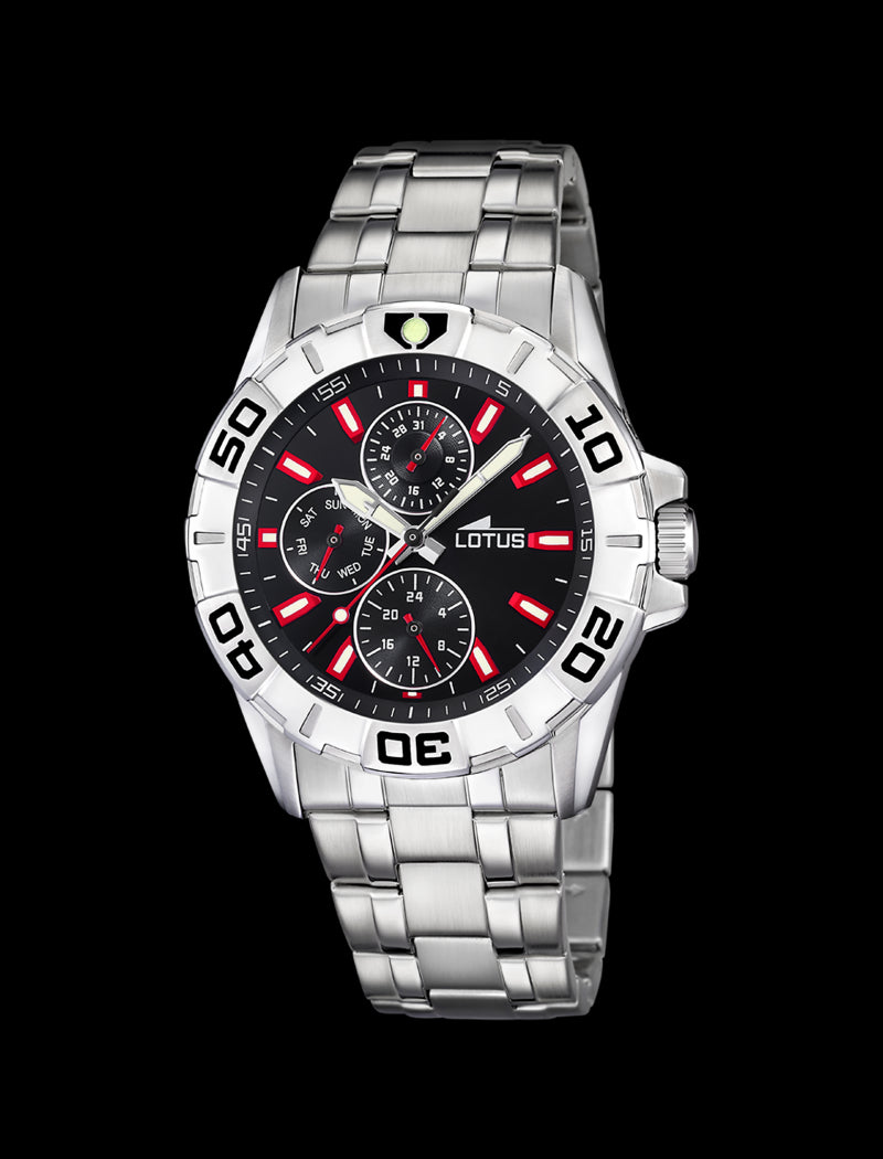 MONTRE NOIR BRACELET EN ACIER INOXYDABLE HOMME