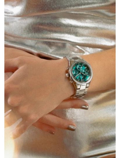 MONTRE VERT, BRACELET EN ACIER INOXYDABLE 316L, FEMME