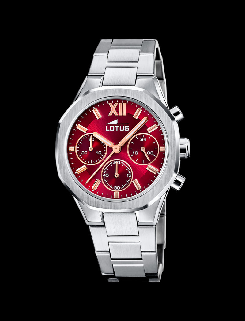 MONTRE BORDEAUX, BRACELET EN ACIER INOXYDABLE 316L, FEMME