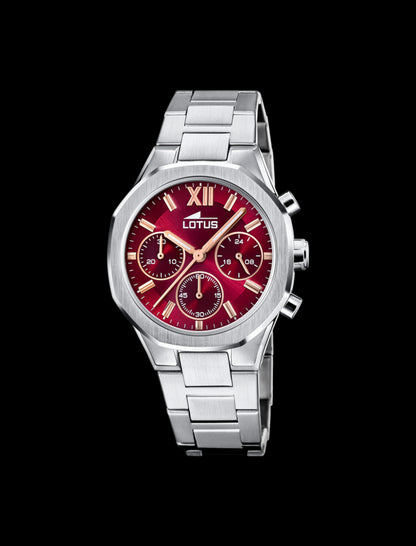 MONTRE BORDEAUX, BRACELET EN ACIER INOXYDABLE 316L, FEMME