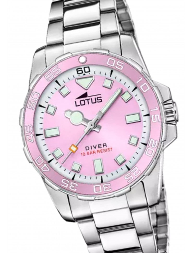 MONTRE TENDANCE LOTUS BRACELET ACIER INOXYDABLE L ROSE, FEMME