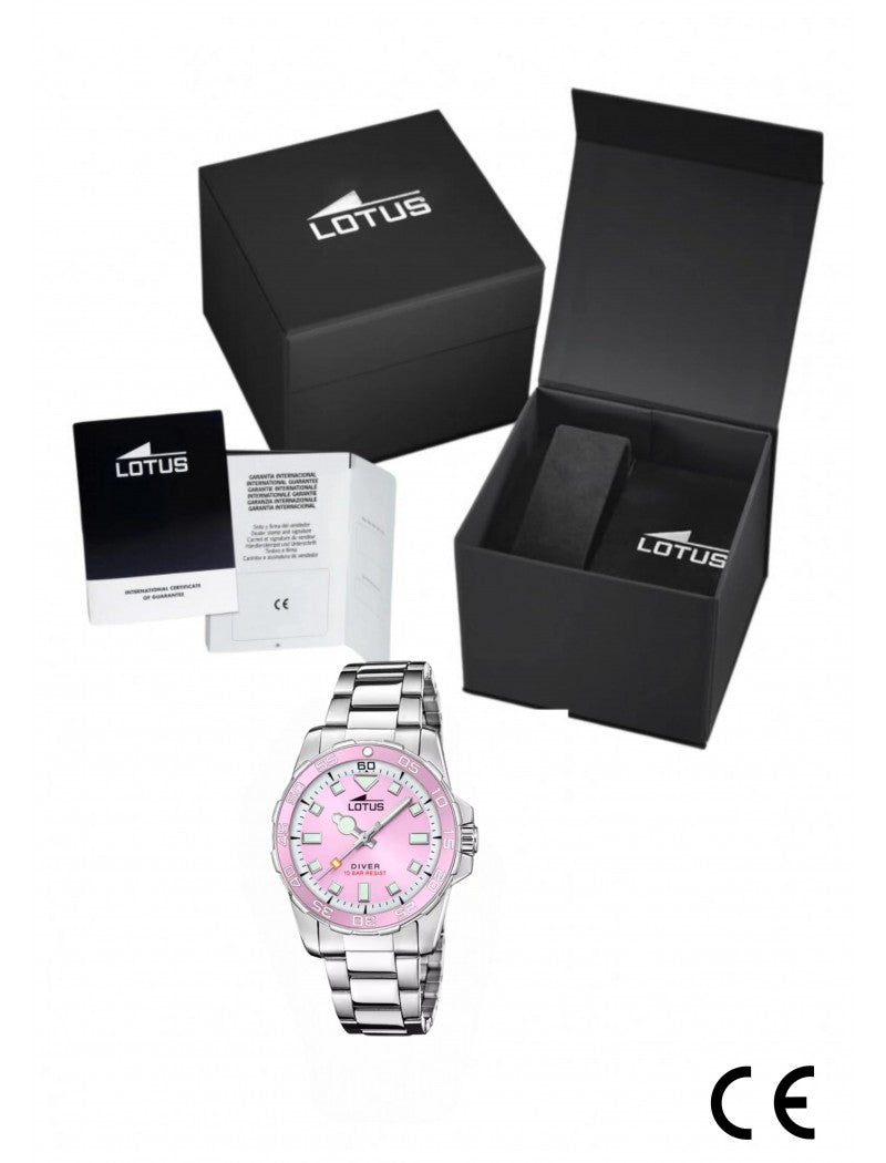 MONTRE TENDANCE LOTUS BRACELET ACIER INOXYDABLE L ROSE, FEMME