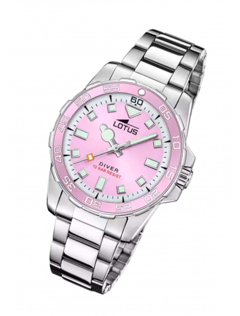 MONTRE TENDANCE LOTUS BRACELET ACIER INOXYDABLE L ROSE, FEMME