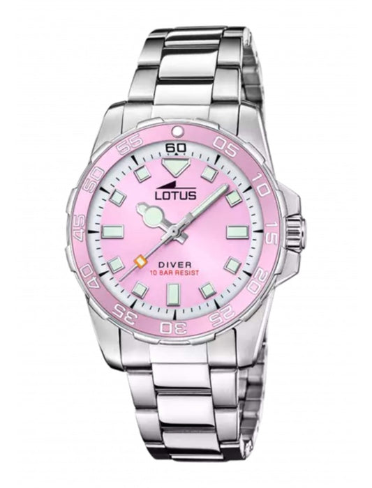 MONTRE TENDANCE LOTUS BRACELET ACIER INOXYDABLE L ROSE, FEMME