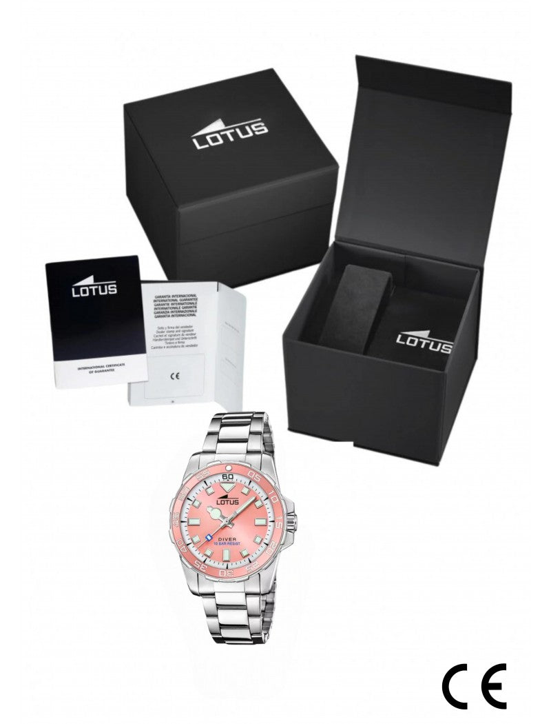 MONTRE TENDANCE LOTUS BRACELET ACIER INOXYDABLE L ROSE, FEMME