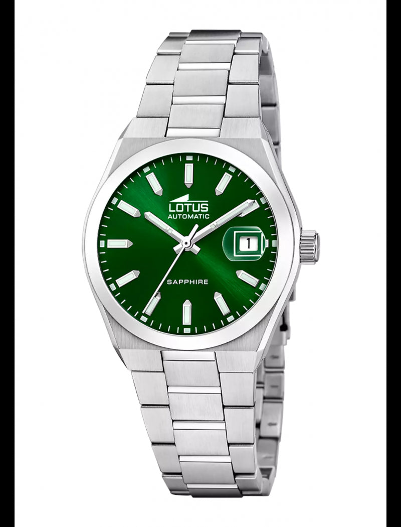 MONTRE AUTOMATIC VERT BRACELET EN ACIER INOXYDABLE HOMME