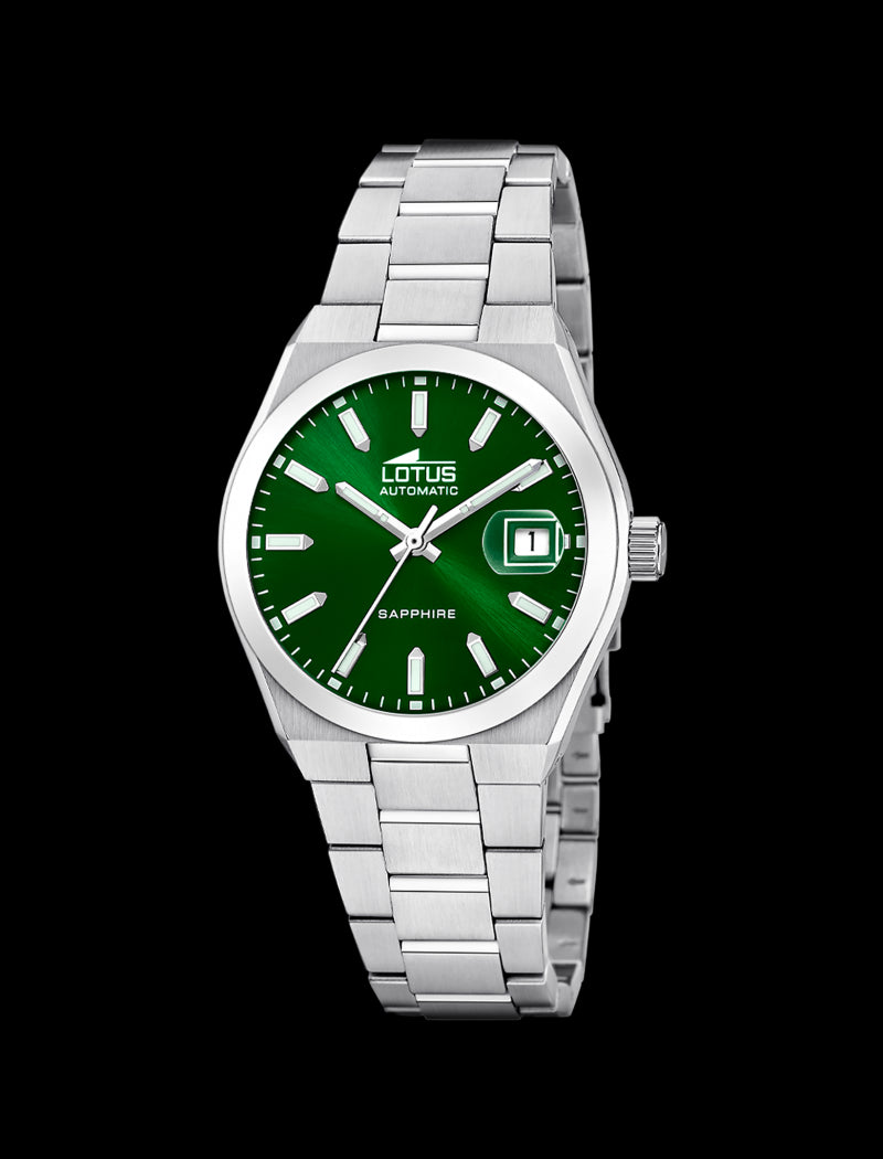 MONTRE AUTOMATIC VERT BRACELET EN ACIER INOXYDABLE HOMME