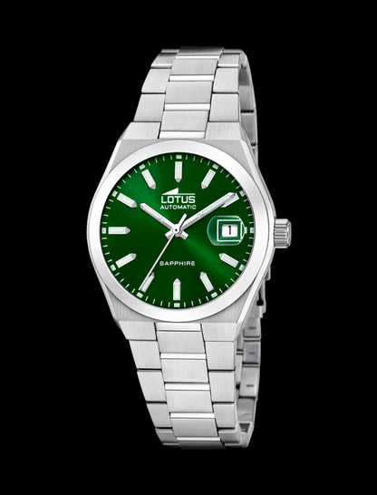 MONTRE AUTOMATIC VERT BRACELET EN ACIER INOXYDABLE HOMME
