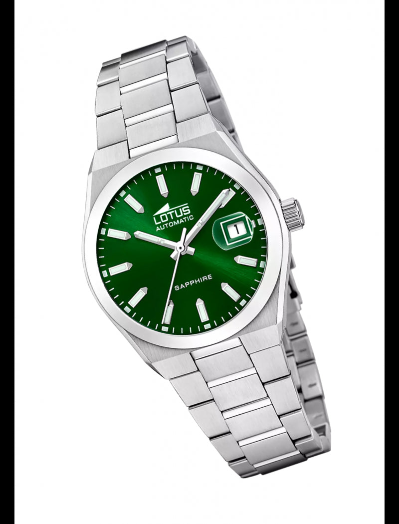 MONTRE AUTOMATIC VERT BRACELET EN ACIER INOXYDABLE HOMME