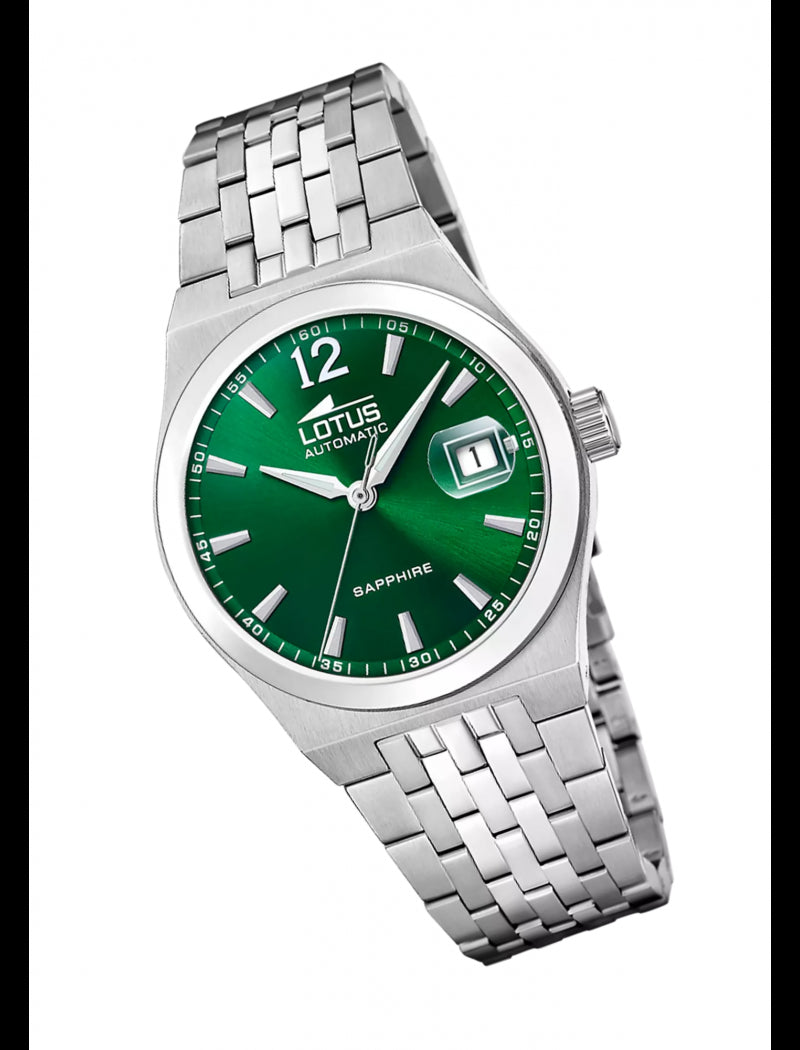MONTRE AUTOMATIC VERT BRACELET EN ACIER INOXYDABLE HOMME