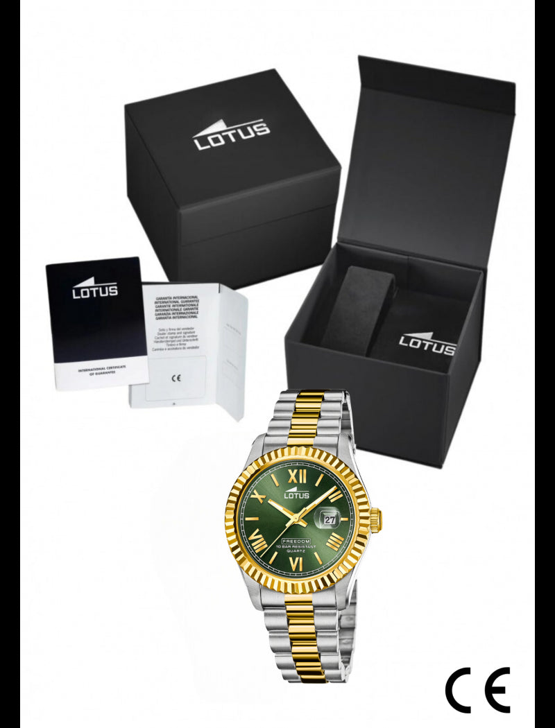 MONTRE HOMME LOTUS FREEDOM AVEC CADRAN VERT