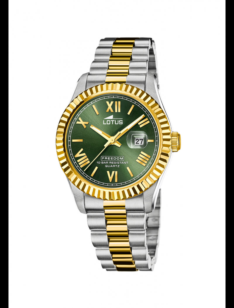 MONTRE HOMME LOTUS FREEDOM AVEC CADRAN VERT