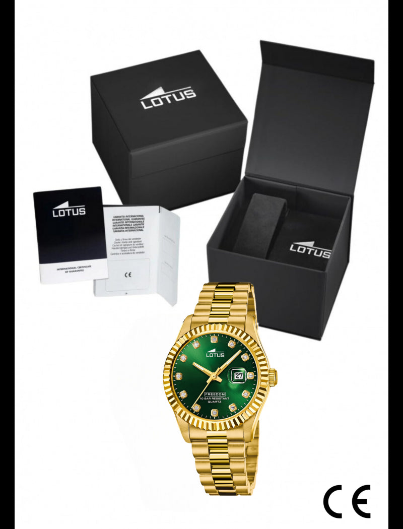 MONTRE HOMME LOTUS FREEDOM AVEC CADRAN VERT