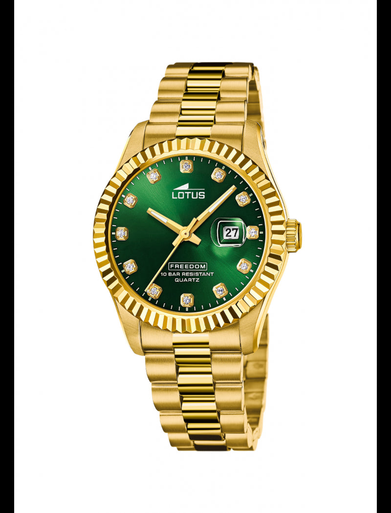 MONTRE HOMME LOTUS FREEDOM AVEC CADRAN VERT