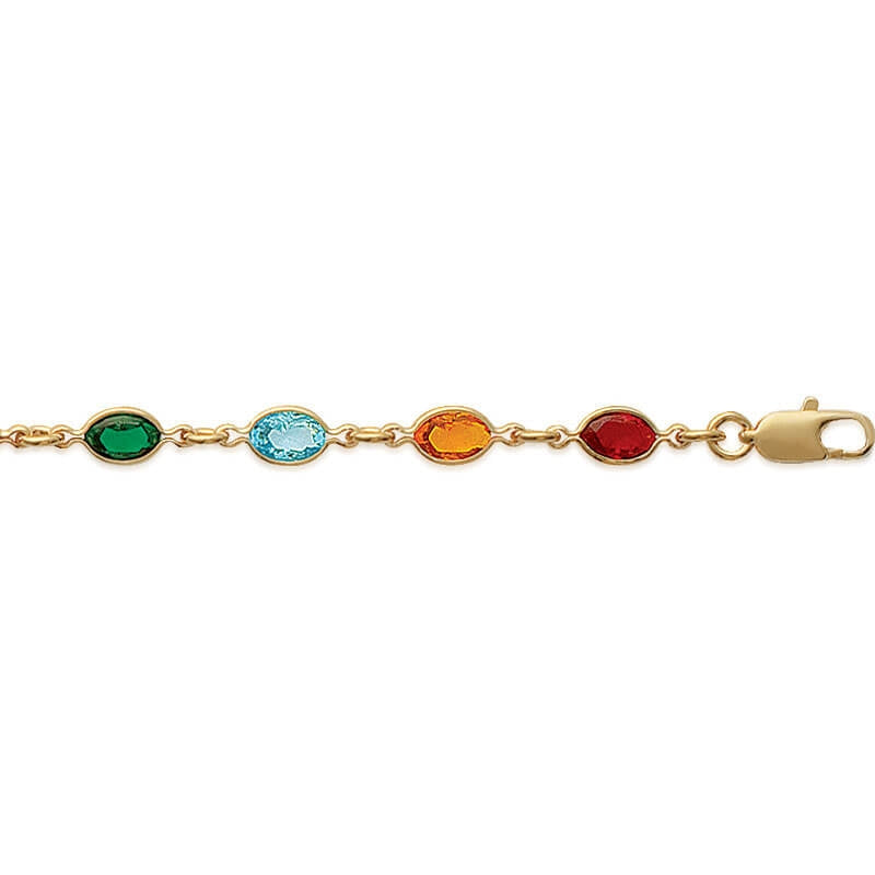 BRACELET Plaqué or - 18 - CRISTAL MULTICOLorS