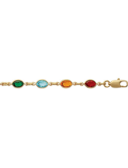 BRACELET Plaqué or - 18 - CRISTAL MULTICOLorS