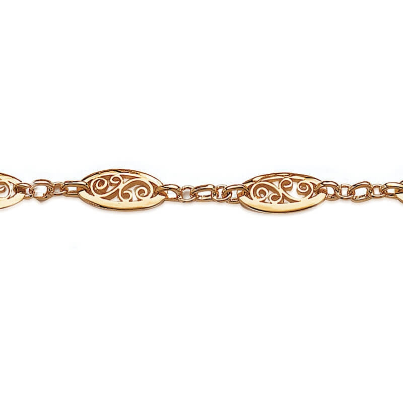 BRACELET Plaqué or - 19 CM
