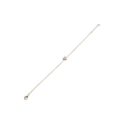 BRACELET Plaqué or - 16+2 - ZIRCONIA - COEUR