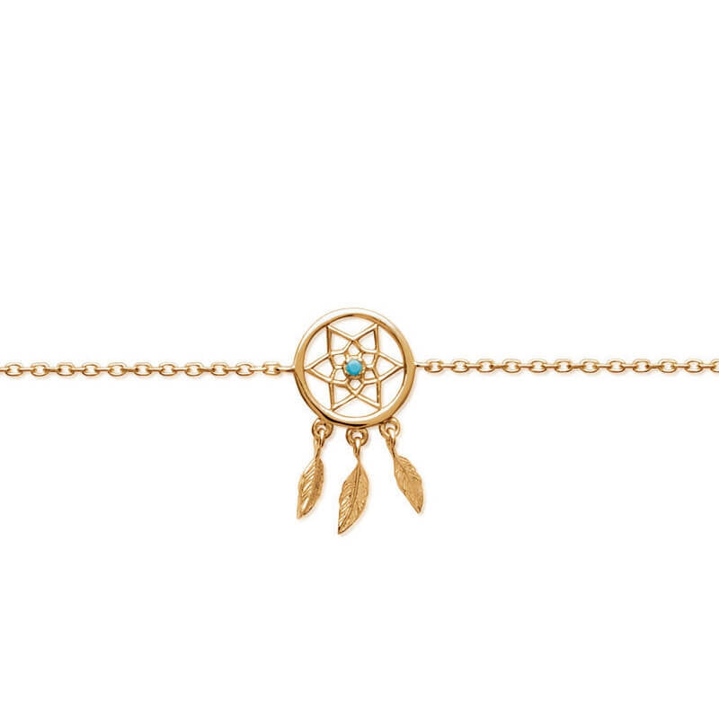 BRACELET Plaqué or - 16+2 - S. TURQUOISE - ATTRAPE REVES