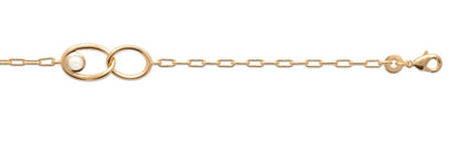 BRACELET Plaqué or - 16+2 - PIERRE DE LUNE