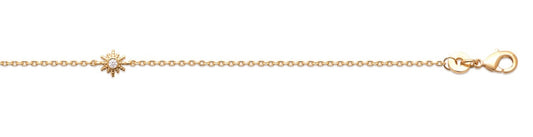 BRACELET Plaqué or - 16+2  - ZIRCONIA - SOLEIL