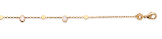 BRACELET Plaqué or - 16+2 - ZIRCONIA