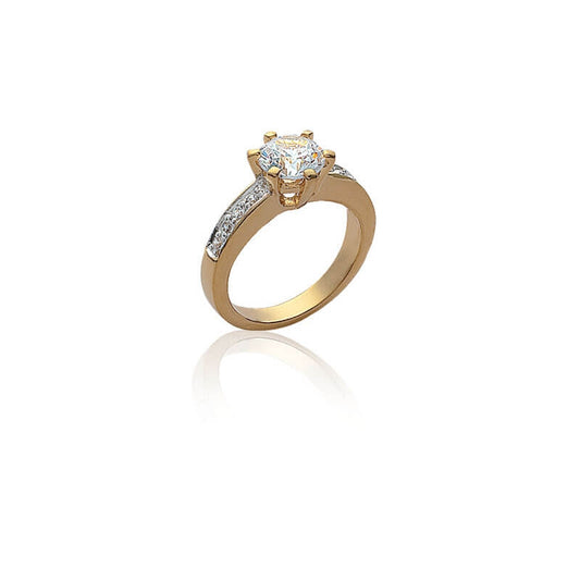 BAGUE - BICOLORE - ZIRCONIA