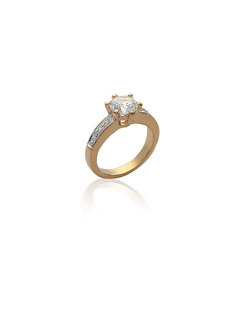 BAGUE - BICOLORE - ZIRCONIA