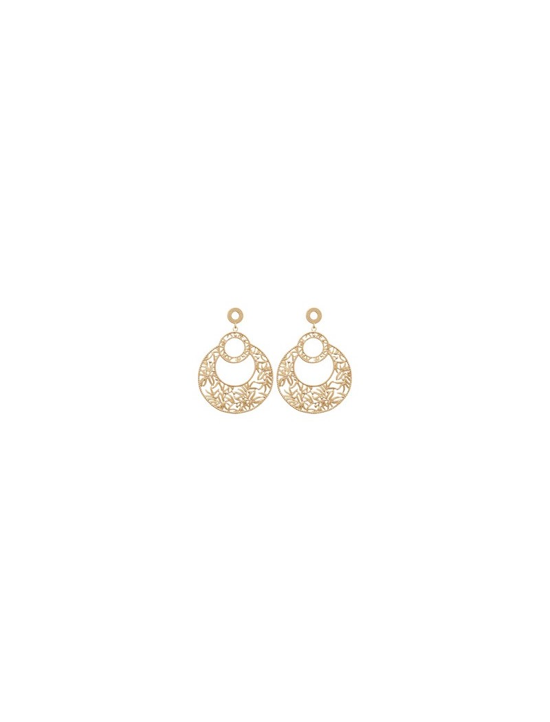 BOUCLES D'OREILLES PLAQUE OR