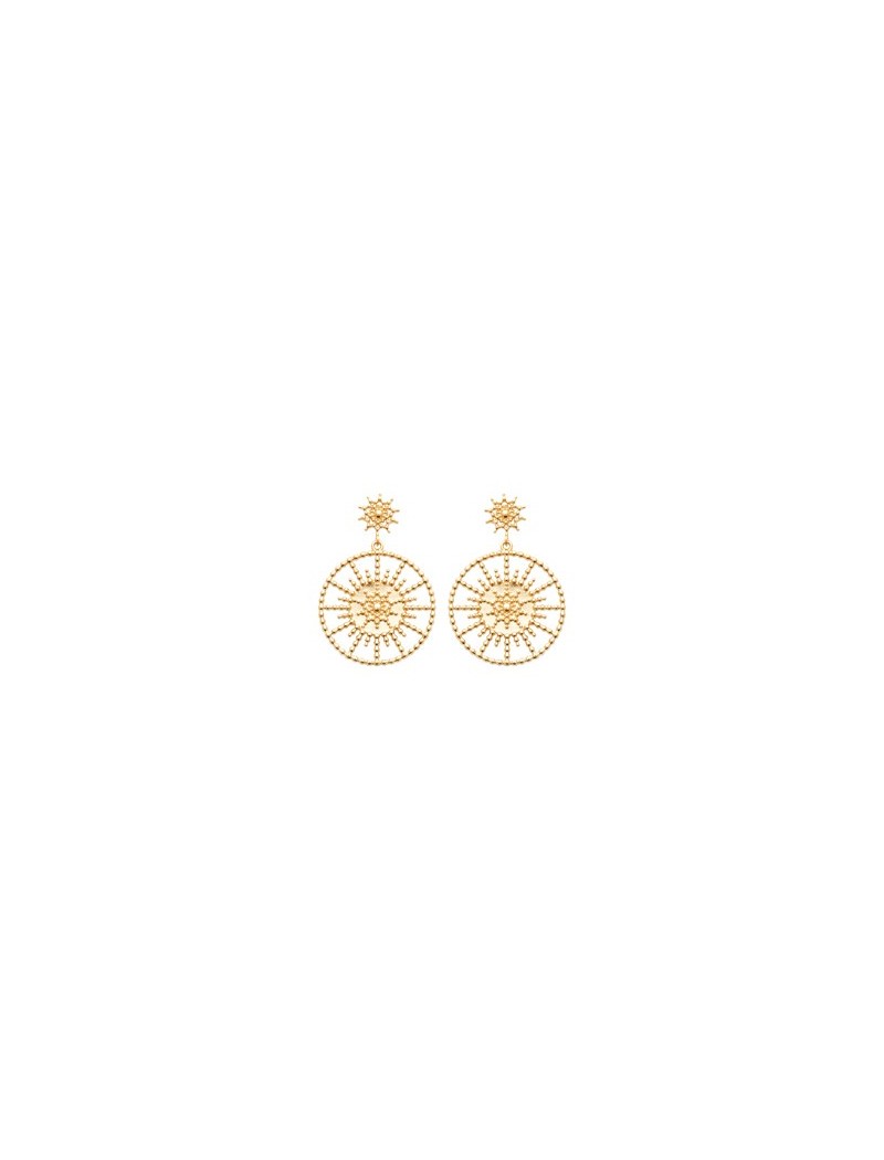 BOUCLES D'OREILLES PLAQUE OR