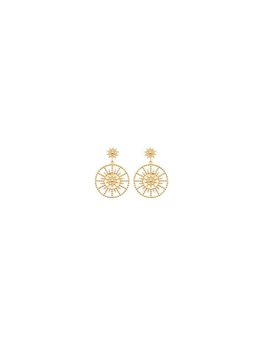 BOUCLES D'OREILLES PLAQUE OR