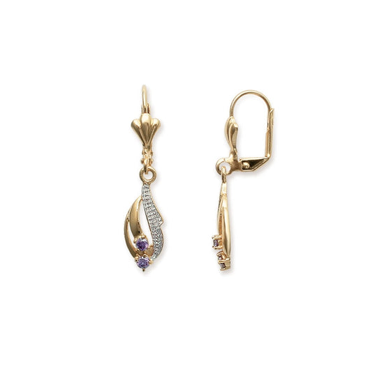 BOUCLES d'orilles  Plaqué or - PENDANTES - BICOLor - S. Plaqué orTHYSTE