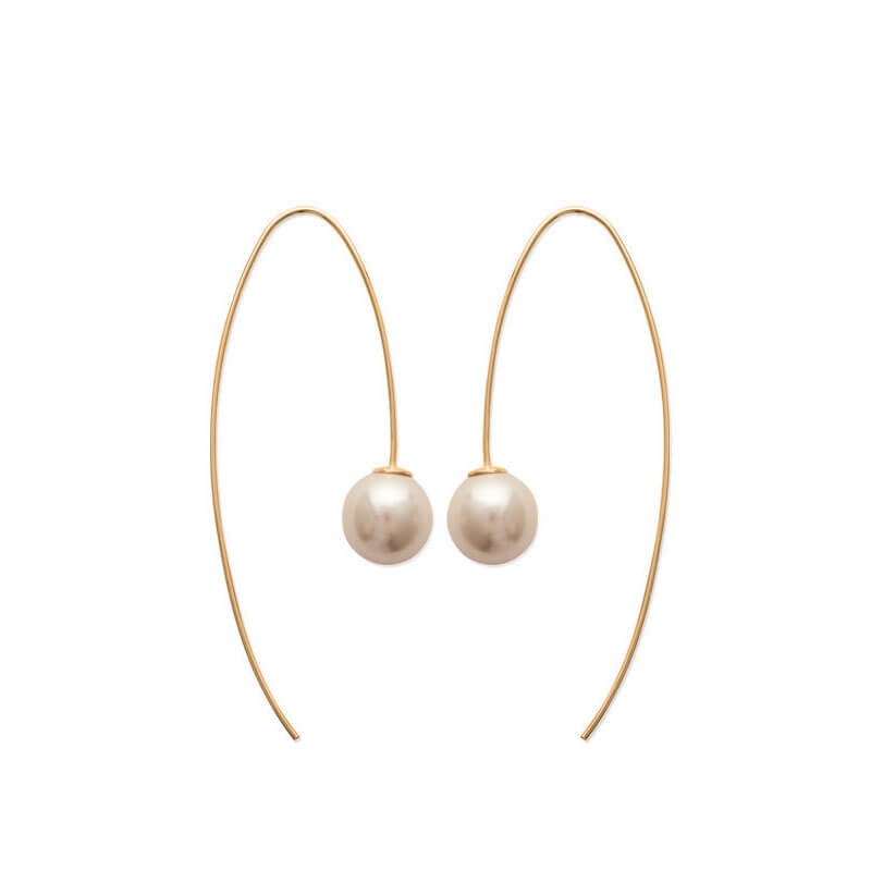 BOUCLES d'orilles  Plaqué or - PERLE