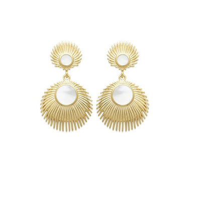 BOUCLES d'orilles  Plaqué or - NACRE
