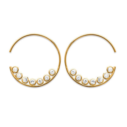 BOUCLES d'orilles  Plaqué or - ZIRCONIA