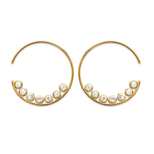 BOUCLES d'orilles  Plaqué or - ZIRCONIA