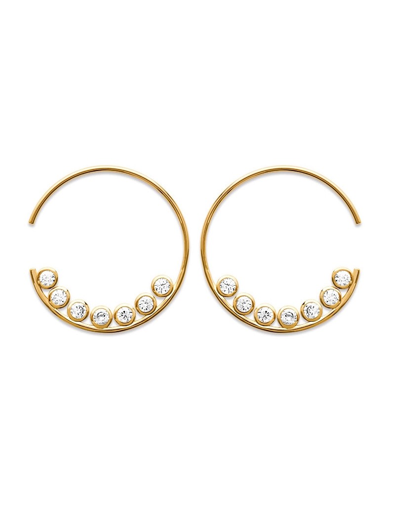 BOUCLES d'orilles  Plaqué or - ZIRCONIA